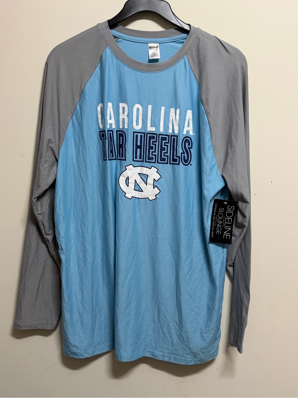 2 pairs Carolina Tar Heels Long Sleeve Tee and plaid pajama bottom